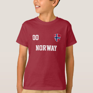 Norwegen Individuelle Name & Number Football Kids T-Shirt