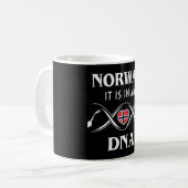 Norwegen ist in meiner DNA Kaffeetasse (Vorderseite Links)