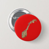 Norwegen-Karten-Knopf Button (Vorne & Hinten)