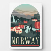 Norwegen Landscape Vintage Travel Postcard Fotoplatte (Vorderseite)