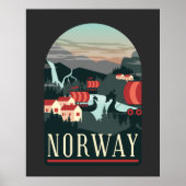 Norwegen Landschaft Vintag Poster (Vorne)