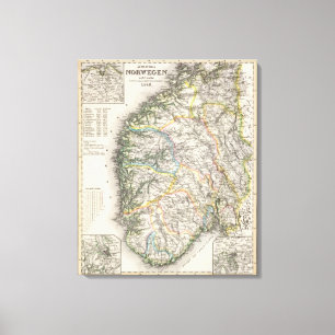 Norwegen Leinwanddruck