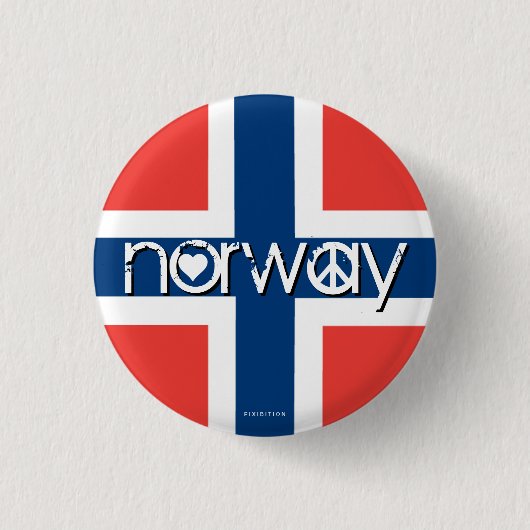 Norwegen-Liebe-Friedensknopf 5 Button (Vorderseite)