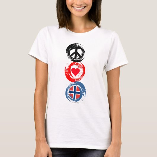Norwegen-Liebe-FriedensT - Shirt 3 (Vorderseite)
