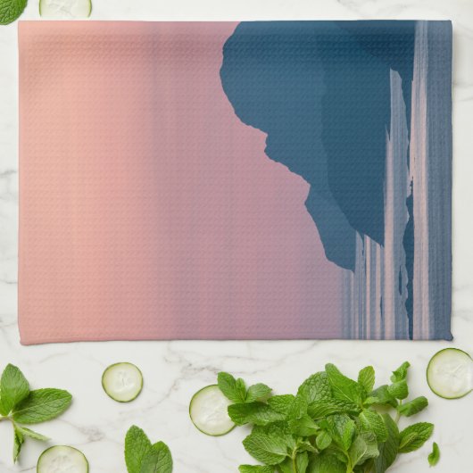 Norwegen Lofoten Landschaft Geschirrtuch (Gefaltet)