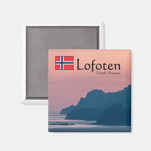 Norwegen Lofoten Landschaft Magnet (Vorderseite/Rückseite)