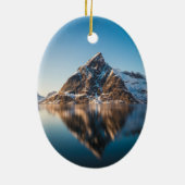 Norwegen Lofoten Mountain Keramik Ornament (Hinten)