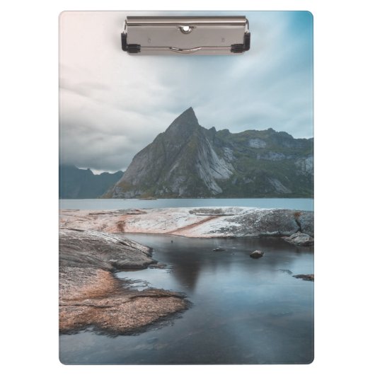 Norwegen Lofoten Mountain Klemmbrett (Vorderseite)