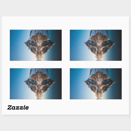 Norwegen Lofoten Mountain Rechteckiger Aufkleber (Blatt)