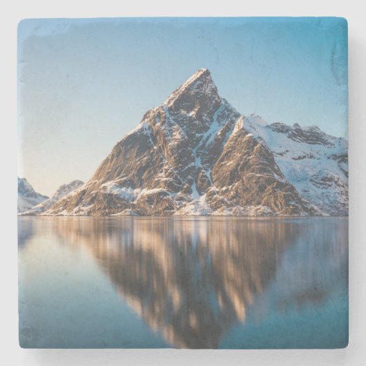 Norwegen Lofoten Mountain Steinuntersetzer (Vorderseite)