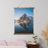 Norwegen Lofoten Mountain Wandteppich Mit Holzrahmen (Schlafzimmer)