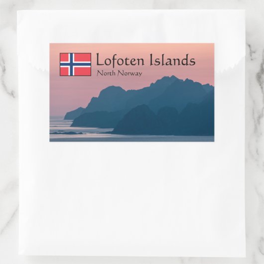 Norwegen Lofoten Rechteckiger Aufkleber (Tasche)
