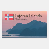 Norwegen Lofoten Rechteckiger Aufkleber (Vorderseite)