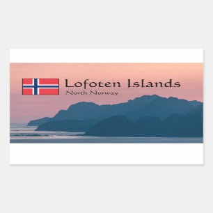 Norwegen Lofoten Rechteckiger Aufkleber