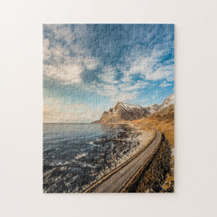 Norwegen Lofoten Straße Puzzle