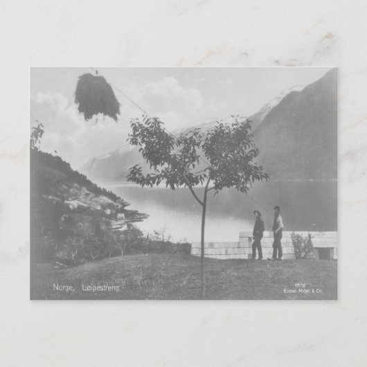 Norwegen Loipestreng Vintage Postkarte (Vorderseite)