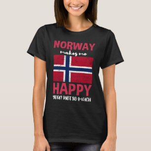 Norwegen Macht Mich Glücklich Du Nicht So Sehr Vin T-Shirt