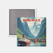 Norwegen Magnet (Vorderseite/Rückseite)