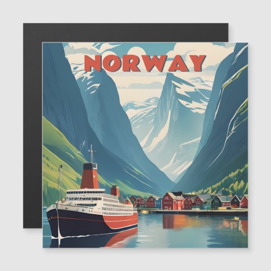 Norwegen Magnetkarte (Vorne/Hinten)