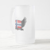 NORWEGEN MATTGLAS BIERGLAS (Vorderseite Links)