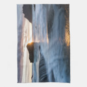 Norwegen Midnight Sun Geschirrtuch (Vertikal)