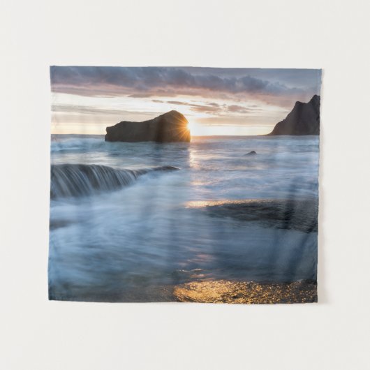 Norwegen Midnight Sun Wandteppich (Vorderseite (Horizontal))
