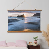 Norwegen Midnight Sun Wandteppich Mit Holzrahmen (Schlafzimmer)