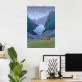 Norwegen Minimal Reiseplakat Poster (Heimbüro)