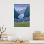 Norwegen Minimal Reiseplakat Poster (Küche)