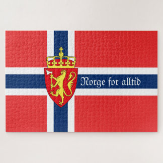 Norwegen, mit Wappen, Norge für Alltid Puzzle