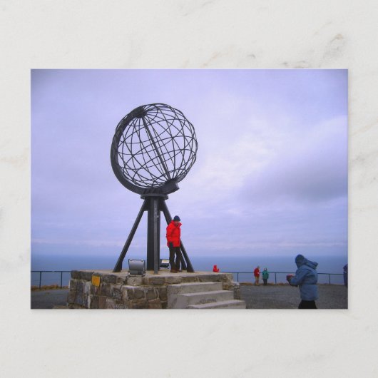 Norwegen, Nordkap, Globus-Symbol Postkarte (Vorderseite)