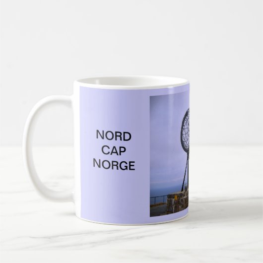 Norwegen, Nordkap, Kugelsymbol Kaffeetasse (Links)
