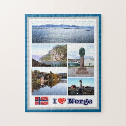 Norwegen - Norge - I Liebe - Puzzle (Vertikal)