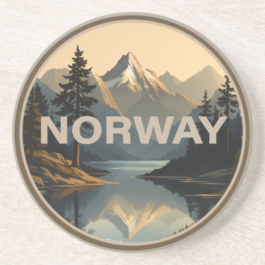 Norwegen Norge Skandinavien Europa Getränkeuntersetzer (Vorne)