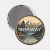 Norwegen Norge Skandinavien Europa Magnet (Vorderseite/Rückseite)