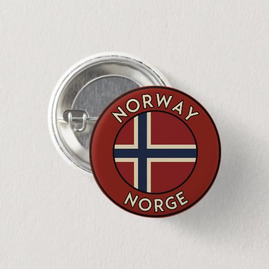 Norwegen Norway Button (Vorne & Hinten)