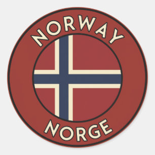 Norwegen Norway Runder Aufkleber