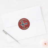 Norwegen Norway Runder Aufkleber (Umschlag)