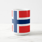 Norwegen, norwegische Flagge, mit Wappen Kaffeetasse (Mittel)
