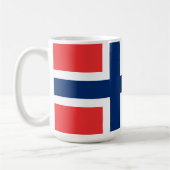 Norwegen, norwegische Flagge, mit Wappen Kaffeetasse (Links)