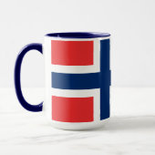 Norwegen, norwegische Flagge, mit Wappen Tasse (Links)