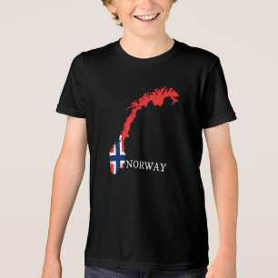 Norwegen - Norwegische Flagge Tri-Blend Shirt