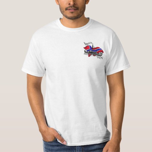 Norwegen - norwegischer Flagge Viking-Schiff Norge T-Shirt (Vorderseite)