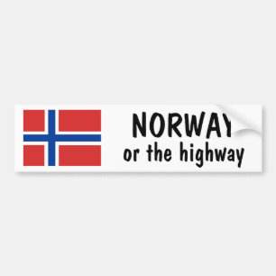 Norwegen oder die Landstraße Autoaufkleber