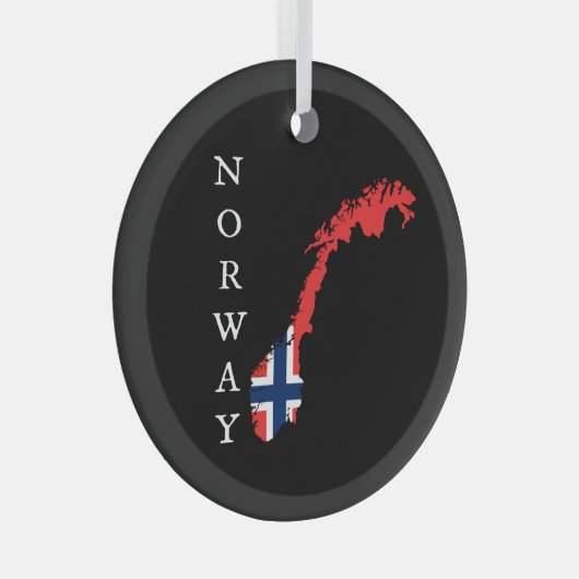 Norwegen Ornament Aus Glas (Vorderseite Rechts)
