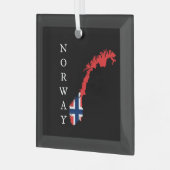 Norwegen Ornament Aus Glas (Vorderseite links)