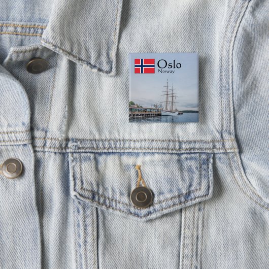 Norwegen Oslo Souvenir Button (Beispiel)