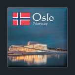 Norwegen Oslo Souvenir Magnet<br><div class="desc">Foto des Opernhauses in Oslo - die Norwegische Staatsoper und Ballett. Norwegen,  Skandinavien. Foto © Sebastian Wurm.</div>