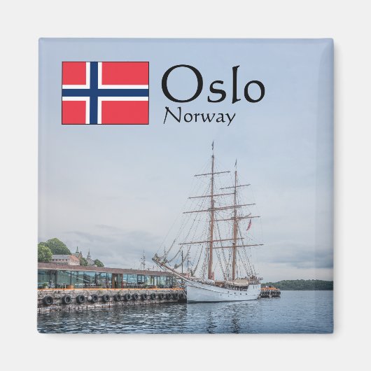 Norwegen Oslo Souvenir Magnet (Vorne)