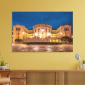 Norwegen Oslo Storting Gebäude bei Nacht Leinwanddruck (Insitu (Wohnzimmer))